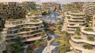 The Wadi is shaped by flowing canals, landscaped surroundings and open waterfront spaces. Photo: Reportage Properties