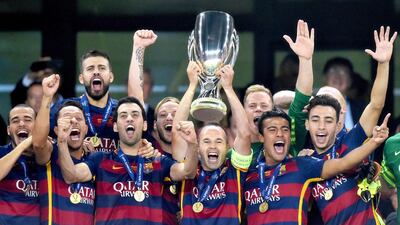 Qatar Airways paid the current La Liga and Champions League winners FC Barcelona more than Dh130 million last season in sponsorship alone. Kirill Kudryavtsev / AFP
