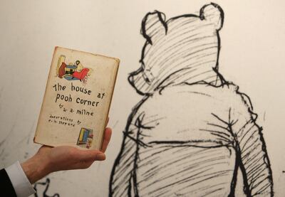 The poohsticks game was first included in the 1928 book 'The House at Pooh Corner'. Getty images