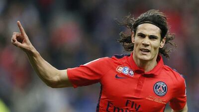 Edinson Cavani will lead Paris Saint-Germain against Barcelona on Wednesday in the Champions League quarter-final first leg. Ian Langsdon / EPA