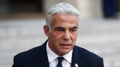 Yair Lapid has accused Qatar of 'acting in a systematic manner against the security and political interests' of Israel. EPA
