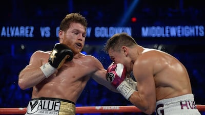 Canelo Alvarez, left, won on points against (Gennady Golovkin. USA Today Sports