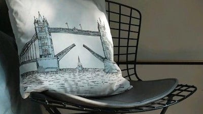 Tower Bridge cushion. Courtesy of Mr Wingate