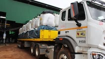 Sacks of cobalt powder are loaded for export in the Democratic Republic of Congo. Bloomberg