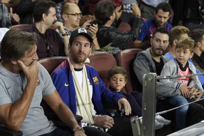Barcelona superstar Lionel Messi had to sit out of the game due to a fracture. AFP