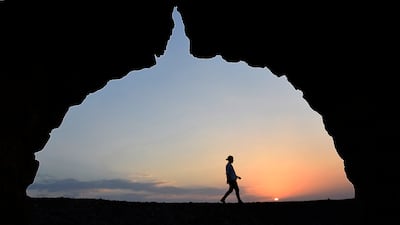 A man walks in the royal cemetary in the Great Ziggurat temple in the ancient city of Ur, in the southern province of Dhi Qar, around 375 kilometres southeast of the capital Baghdad. AFP