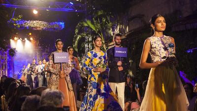 Blue, of course, was the dominant colour. Jewellery was kept to a minimum.