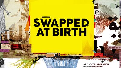 Collage work from a 2018 solo exhibition titled Swapped at Birth by Al Khalidi. Photo: Ahmed Al Khalidi