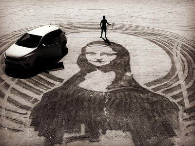 Nathaniel Alapide recreates Leonardo Da Vinci's 'Mona Lisa'. Courtesy the artist