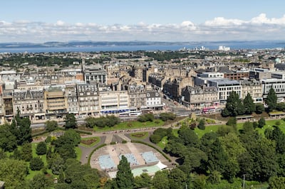Edinburgh, which can be seen from Seton Castle. Courtesy Corbis