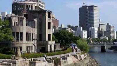 The A-bomb Dome at the Hiroshima Memorial Park in Hiroshima City, Japan. Tomohiro Ohsumi / Bloomberg