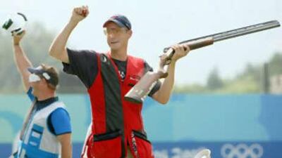 Glenn Eller wins gold in the double trap.