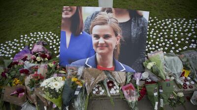 Jo Cox was fatally stabbed and shot in June 2016, days before Britain's referendum on its membership of the European Union. Matt Dunham/ AP Photo