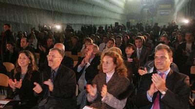 Applaud at the wrong moment and you could end up in a salt mine, like this audience at a subterranean concert near the Ukrainian town of Soledar.