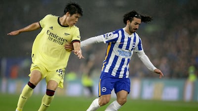 Takehiro Tomiyasu 5 - Carelessness almost cost Arsenal the game in a tough test against Marc Cucurella. Tomiyasu has to take better care of the ball in future games. Getty