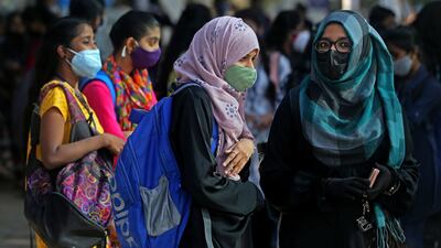 Six students at the Government Women Pre-University College in Udupi district, Karnataka, about 400 kilometres from Bangalore, have been barred from attending classes for wearing the hijab. EPA