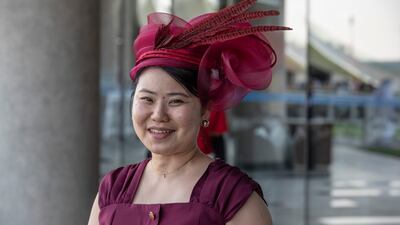 Feathers and swirls dominate one look