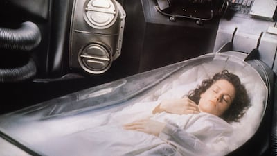 In Alien, Sigourney Weaver's character travelled through space in a hibernation pod. Photo: 20th Century Fox