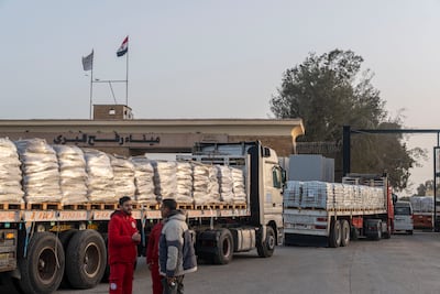 A deal between Kaja Kallas and Gideon Saar last summer allowed more aid into Gaza. Getty Images