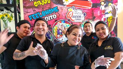 Chef Veron Ramos, aka Queen Saba, and her team