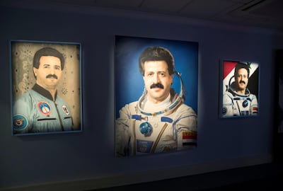 Paintings of Syrian Cosmonaut Muhammed Ahmed Faris. Stephen Lock / The National