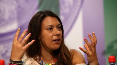 Marion Bartoli held a news conference at the All England Club, London, where the Frenchwoman said she had no regrets retiring from the sport, weeks after winning the 2013 Wimbledon title. AFP