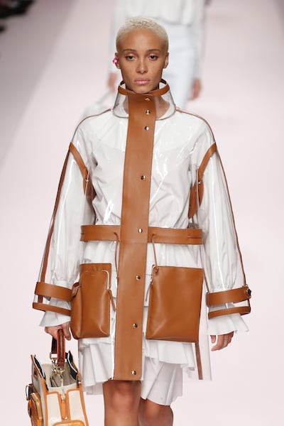 Adwoa Aboah walks the runway at the Fendi show in September. Photo / Getty