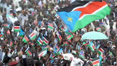 A July 9, 2011 photo shows thousands of Southern Sudanese during a ceremony in the capital Juba to celebrate South Sudan's independence from Sudan. AFP