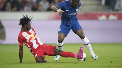 Michy Batshuayi looks to find space for Chelsea. Getty