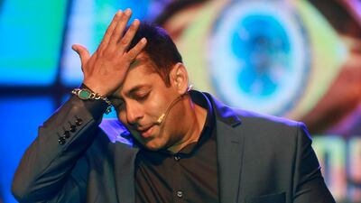 Bollywood star Salman Khan announces the ninth season of the Indian reality TV show 'Big Boss', which is hosted by him, on September 28, 2015. Rafiq Maqbool / AP Photo