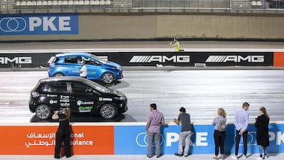 EVRT Drag Race in Yas Marina Circuit. Reem Mohammed / The National