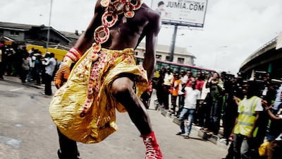 Alex Majoli Lagos, Nigeria, 2013. During the Easter Carnival Parade. © Alex Majoli/Magnum Photos