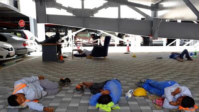 The midday break requires outdoor workers to cease work at lunchtime, between the hours of 12.30 and 3pm. Delores Johnson / The National