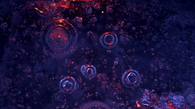 Ian Wade captured these amazing shapes in some ice in his pond, reminding him of a galaxy bursting with millions of stars and planets.