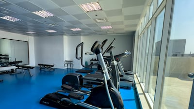 The communal gym at Wasl Crystal Building