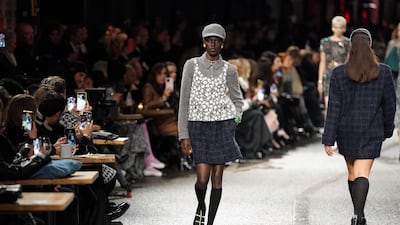 An overlayer of tiny white blossoms. Getty Images