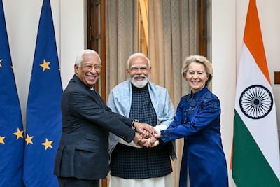 Indian Prime Minister Narendra Modi says the deal 'will bring major opportunities for the 1.4 billion people of India'. AFP