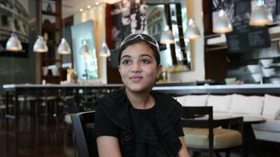 Bisan (pictured) is among 51 children flown to Dubai by the Palestine Children's Relief Fund for specialist medical treatment.