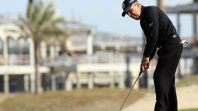 Gary Player in action at Saadiyat Beach Golf Course - a course he designed. Ravindranath K / The National