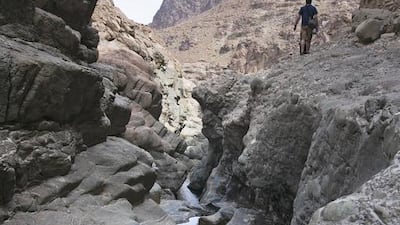 Olivier Combreau, head of the Wadi Wurayah National Park and conservation adviser for the Emirates Wildlife Society, hikes through the vast park. Silvia Razgova / The National