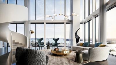 The new owners can design the interiors to their liking or let developers plan the two-level penthouse for them.
