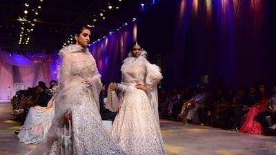 The collection used chikankari, a creation of chikan work. Chikan is a delicate hand embroidery technique done on a variety of textile fabrics such as muslin, silk, chiffon and organza.