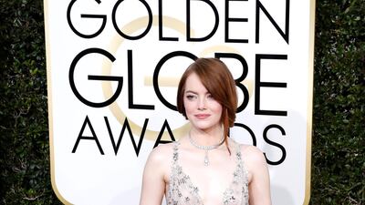 Emma Stone, in Valentino, arrives for the 74th annual Golden Globe Awards at the Beverly Hilton Hotel in Beverly Hills, California, on January 8, 2017. EPA