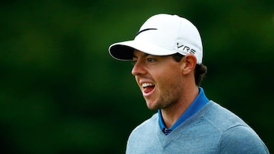 Rory McIlroy shown during a practice round on Tuesday for the WGC-Bridgestone Invitational in Akron, Ohio, US. Sam Greenwood / Getty Images / AFP / July 29, 2014