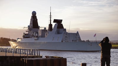 HMS Defender (above) and HMS Diamond - The Type 45 air-defence destroyers are two of the most advanced warships ever built, appearing virtually invisible on enemy radar. Getty Images