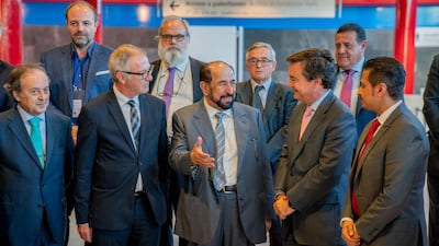 Dr Sheikh Sultan Bin Mohammed Al Qasimi, Supreme Council Member and Ruler of Sharjah, attends the opening of LIBER International Book Fair in Madrid on October 9, 2019. Courtesy Sharjah Media Office