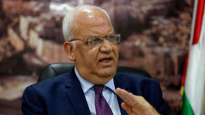 Saeb Erekat, secretary general of the Palestine Liberation Organisation, said President Mahmoud Abbas had ordered Palestinian officials to start cutting co-operation with the United States and Israel. AFP
