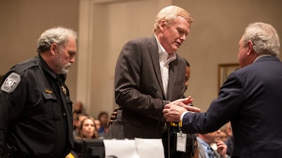 Murdaugh is handcuffed after a guilty verdict in his double murder trial on March 2. AP