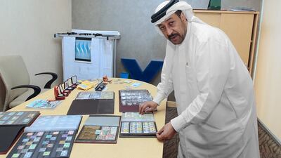 Mutaz Osman has been a proud collector of rare coins and stamps for the last 27 years. Jeffrey E Biteng / The National