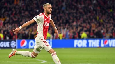 Hakim Ziyech has created more than 20 assists in each of the past three seasons for Ajax and is on 21 assists already this campaign. AFP